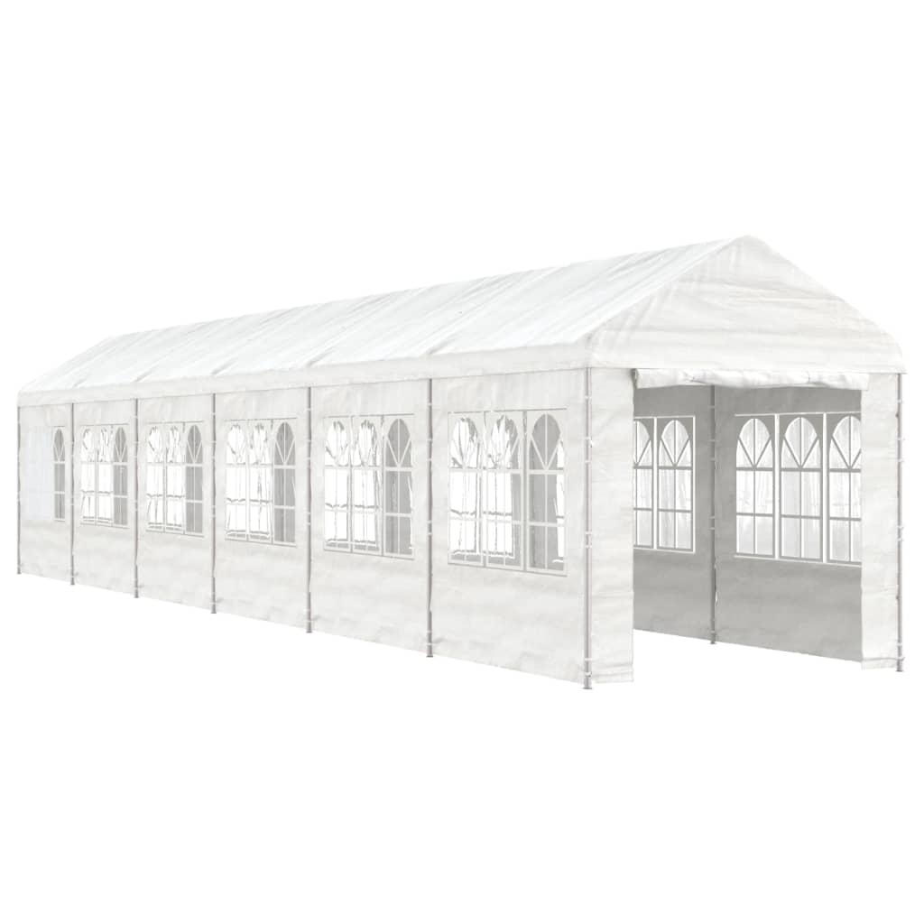 Paviljon s streho bel 13,38x2,28x2,69 m polietilen