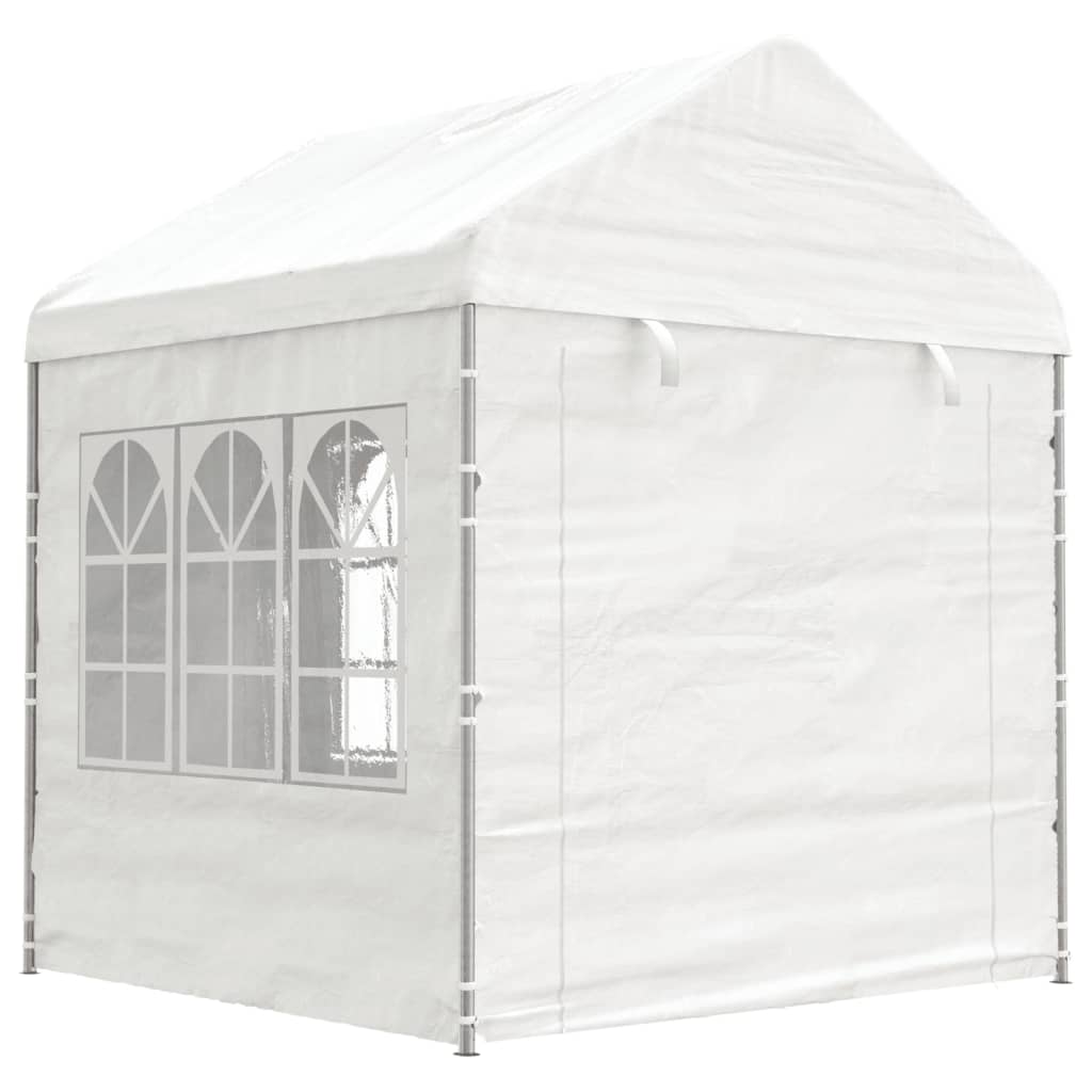 Paviljon s streho bel 13,38x2,28x2,69 m polietilen