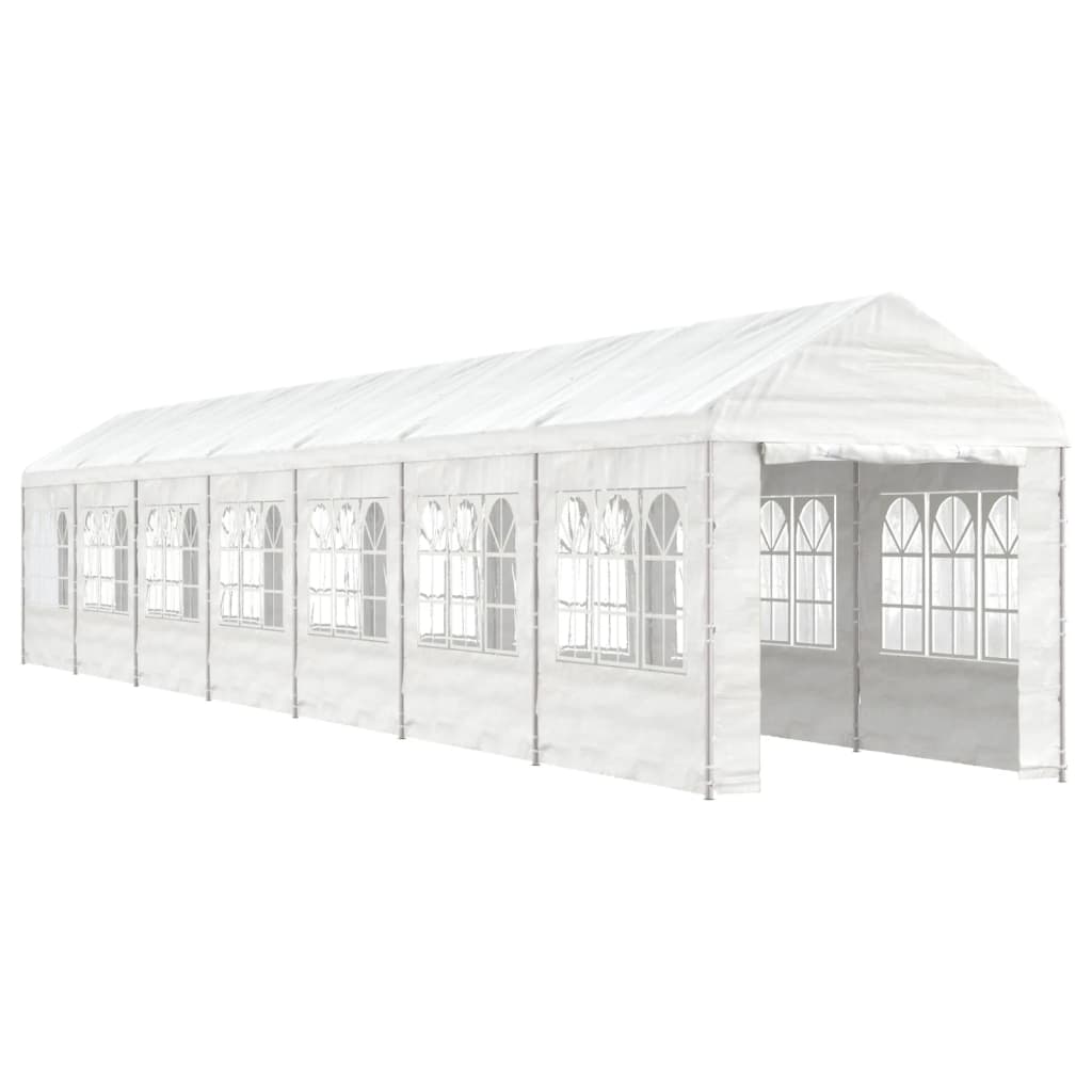 Paviljon s streho bel 15,61x2,28x2,69 m polietilen