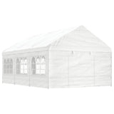 Paviljon s streho bel 6,69x4,08x3,22 m polietilen