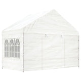 Paviljon s streho bel 6,69x4,08x3,22 m polietilen