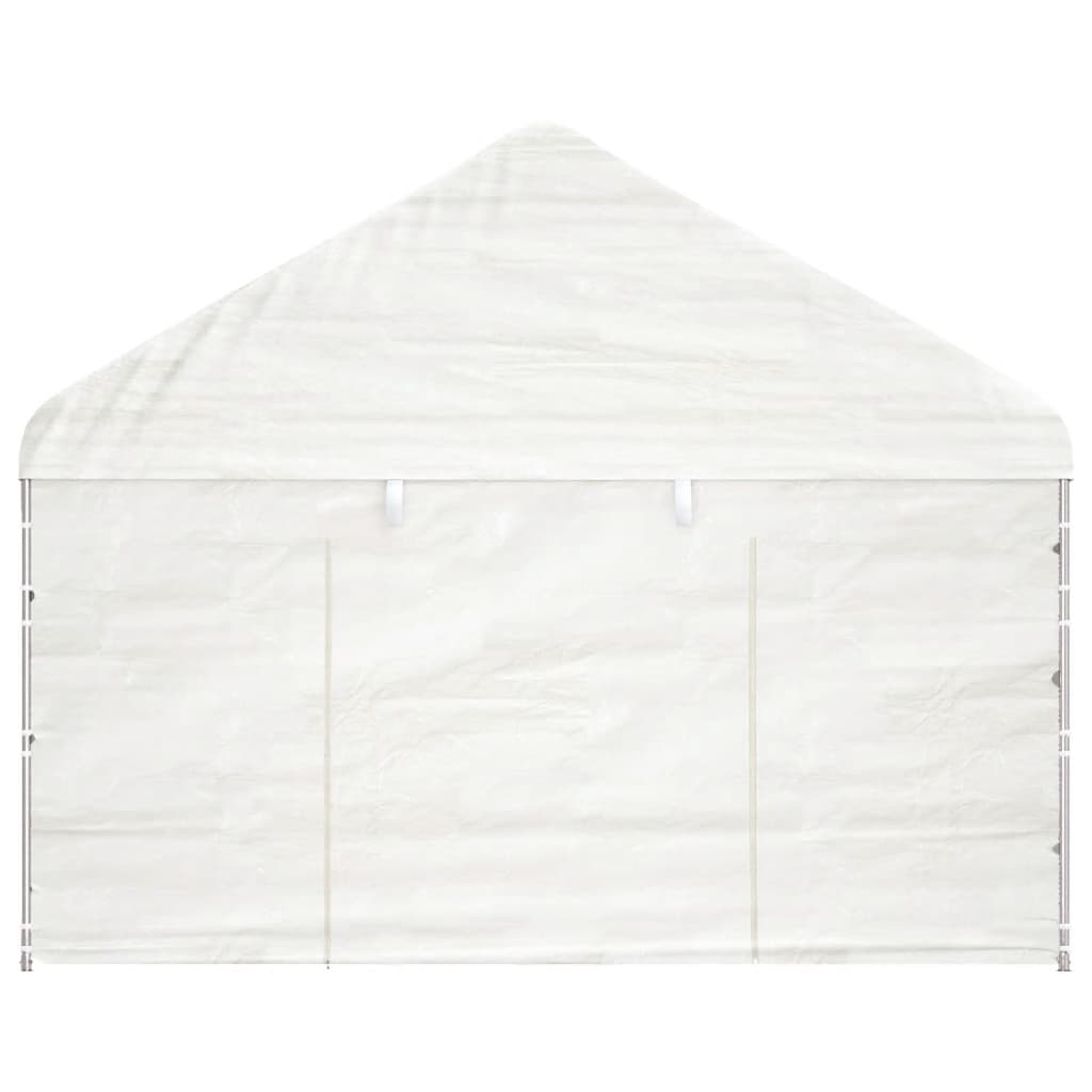 Paviljon s streho bel 6,69x4,08x3,22 m polietilen