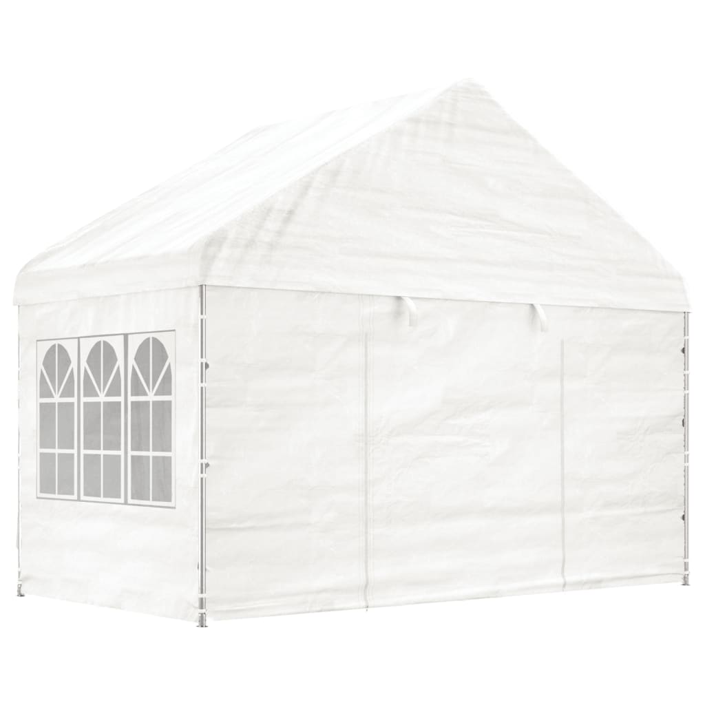 Paviljon s streho bel 8,92x4,08x3,22 m polietilen