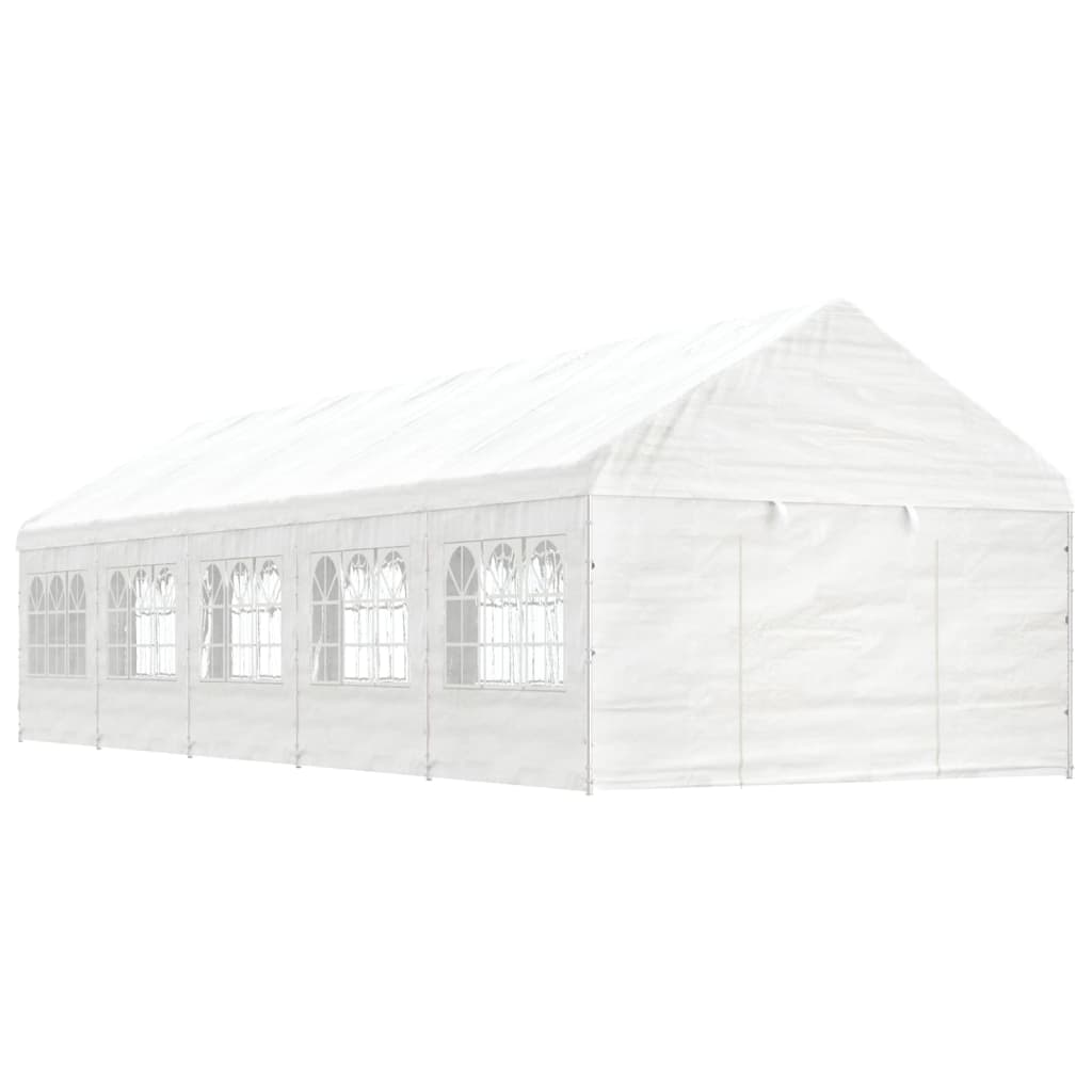 Paviljon s streho bel 11,15x4,08x3,22 m polietilen