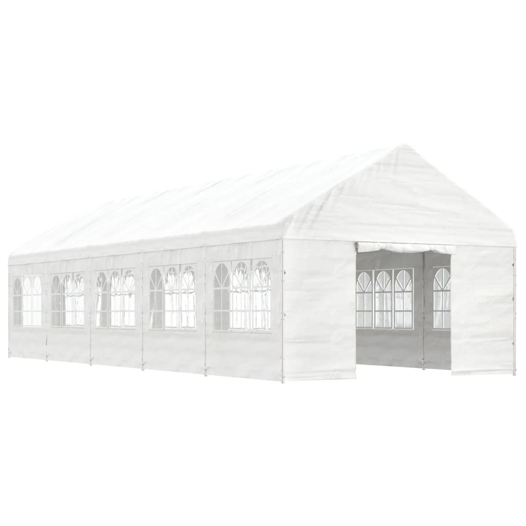 Paviljon s streho bel 11,15x4,08x3,22 m polietilen