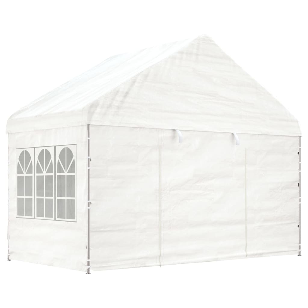 Paviljon s streho bel 11,15x4,08x3,22 m polietilen