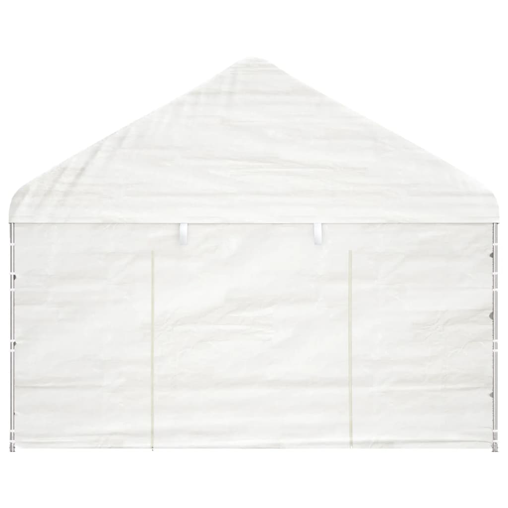 Paviljon s streho bel 11,15x4,08x3,22 m polietilen