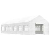 Paviljon s streho bel 13,38x4,08x3,22 m polietilen