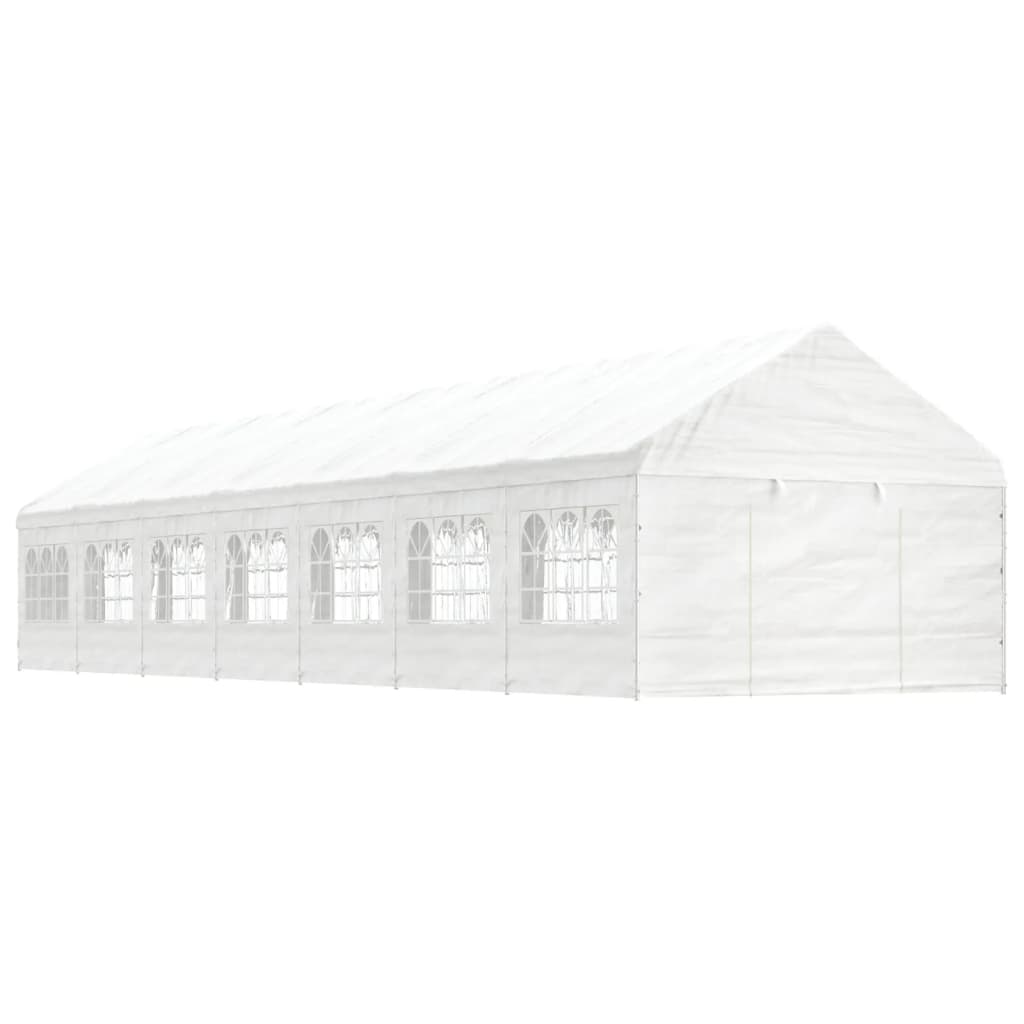 Paviljon s streho bel 15,61x4,08x3,22 m polietilen