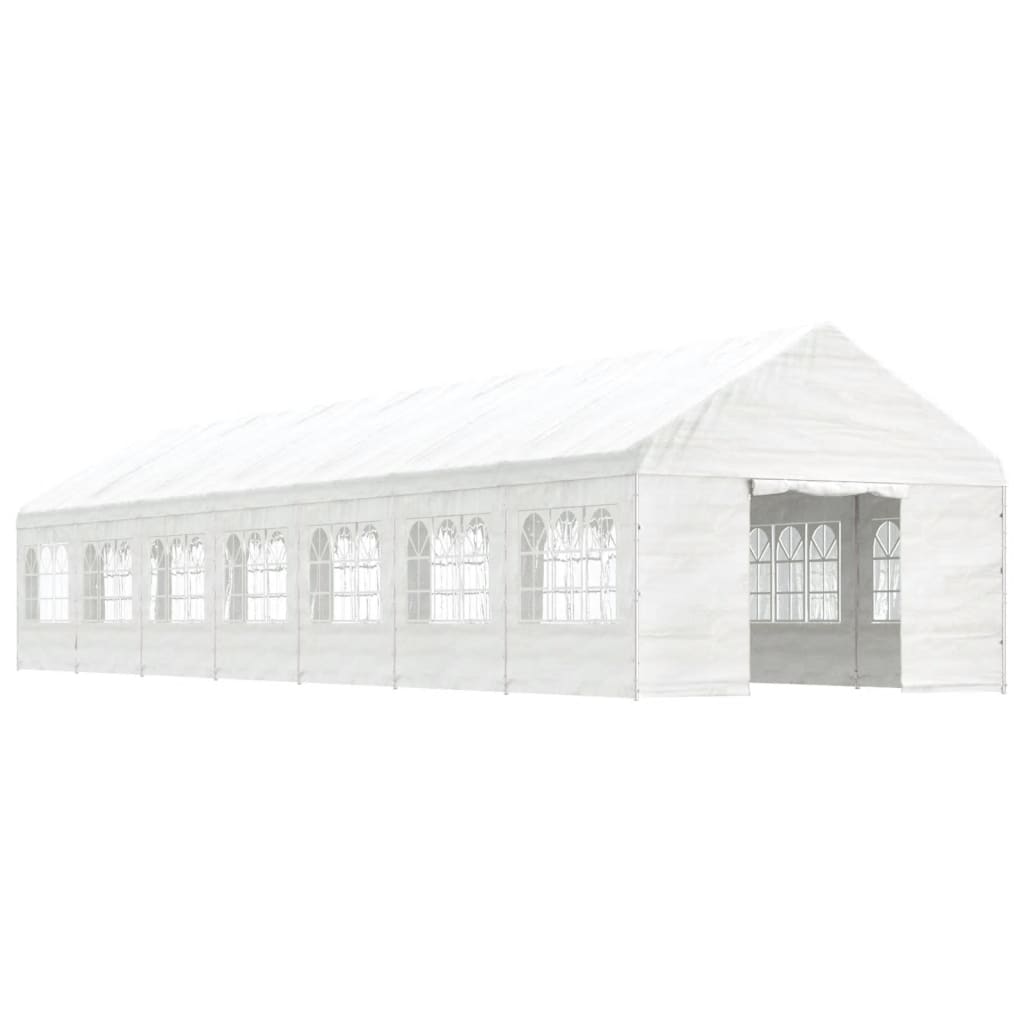 Paviljon s streho bel 15,61x4,08x3,22 m polietilen