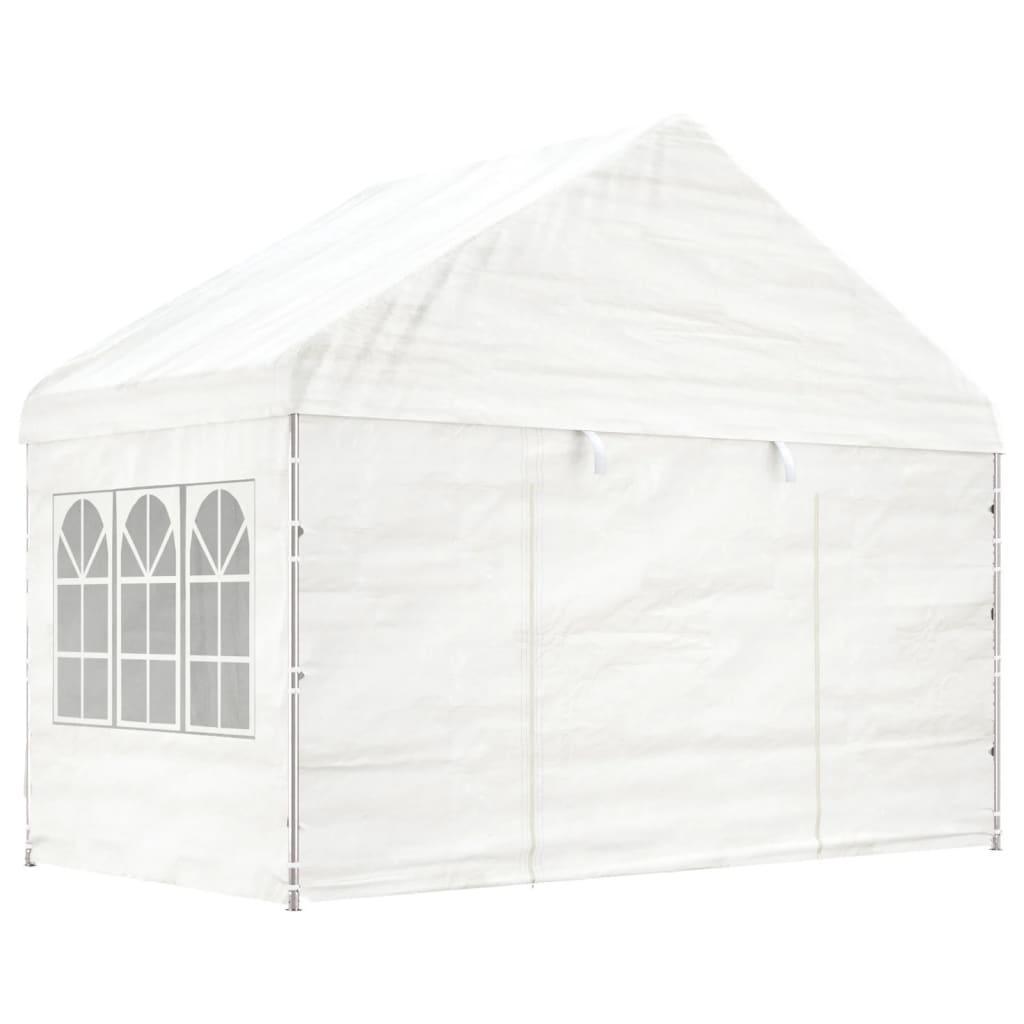 Paviljon s streho bel 15,61x4,08x3,22 m polietilen