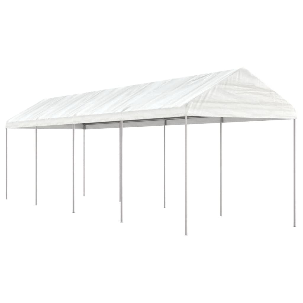 Paviljon s streho bel 8,92x2,28x2,69 m polietilen