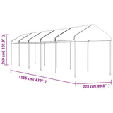 Paviljon s streho bel 11,15x2,28x2,69 m polietilen