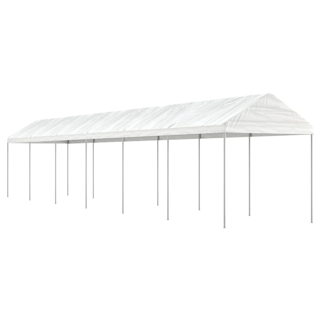 Paviljon s streho bel 13,38x2,28x2,69 m polietilen