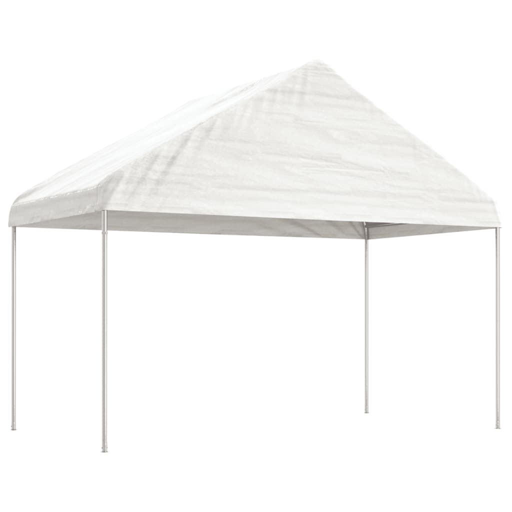 Paviljon s streho bel 6,69x4,08x3,22 m polietilen