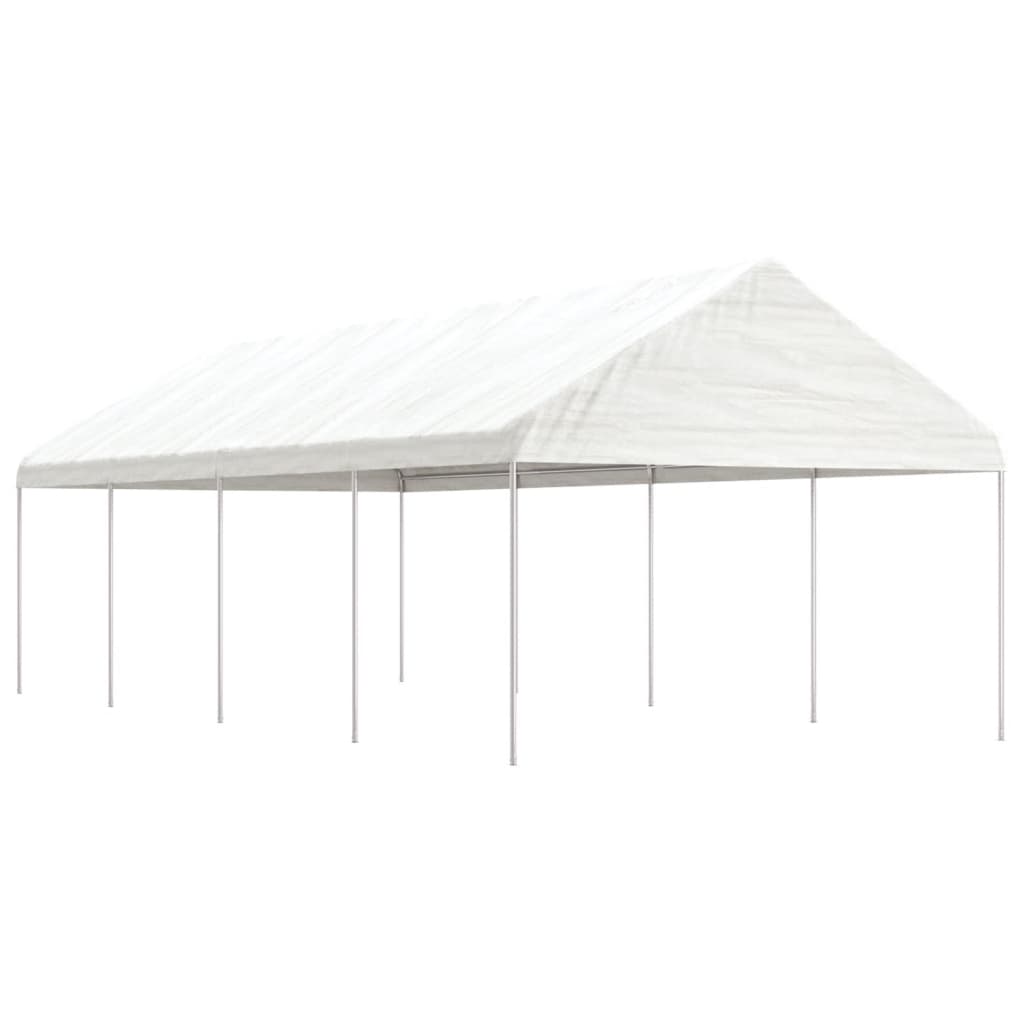 Paviljon s streho bel 8,92x4,08x3,22 m polietilen