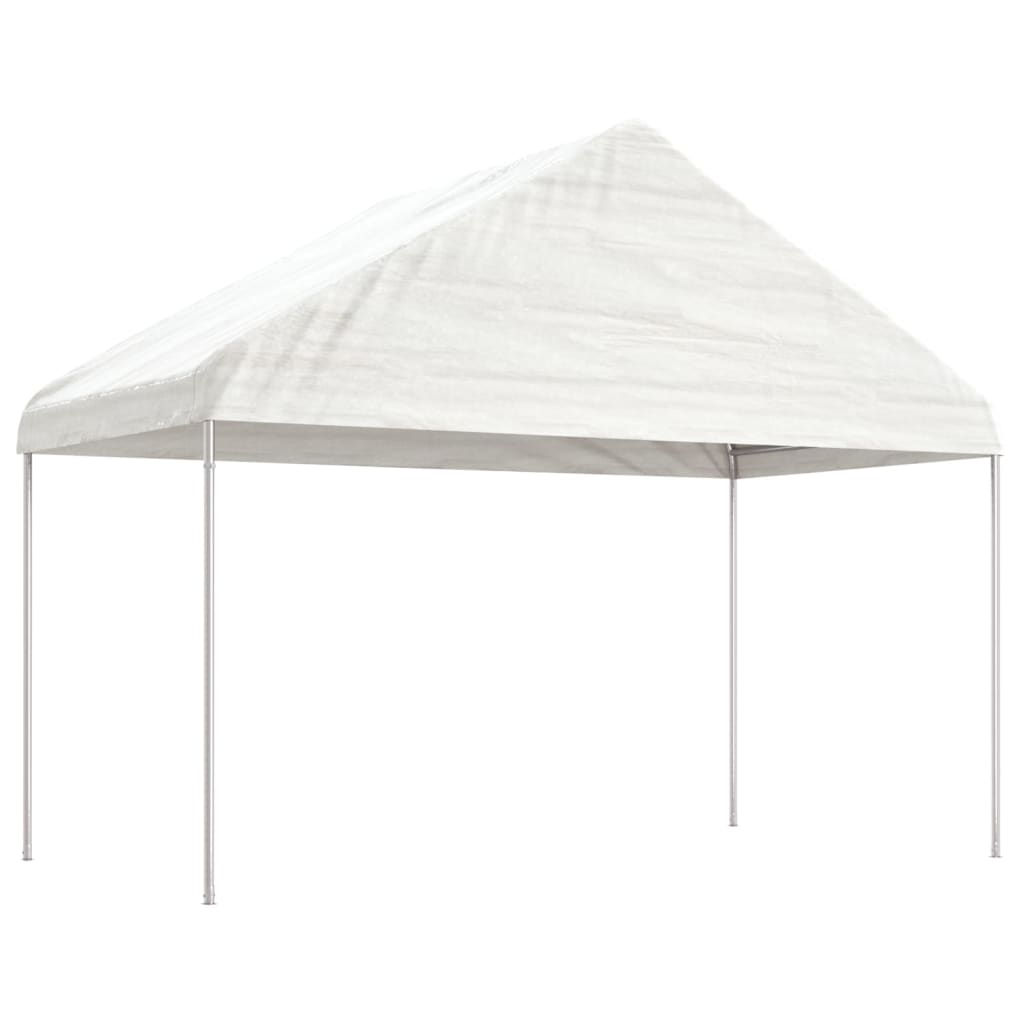 Paviljon s streho bel 8,92x4,08x3,22 m polietilen