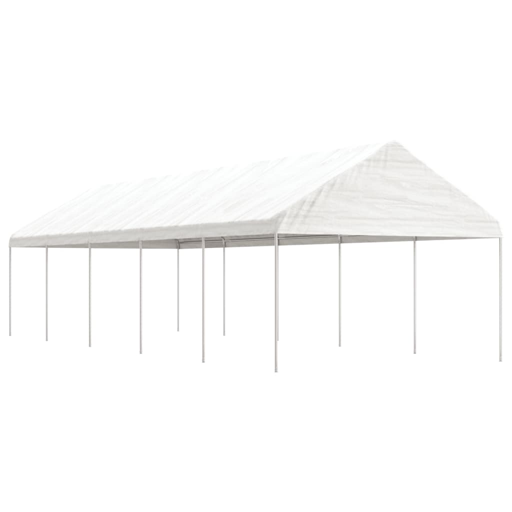 Paviljon s streho bel 11,15x4,08x3,22 m polietilen