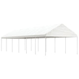 Paviljon s streho bel 13,38x4,08x3,22 m polietilen