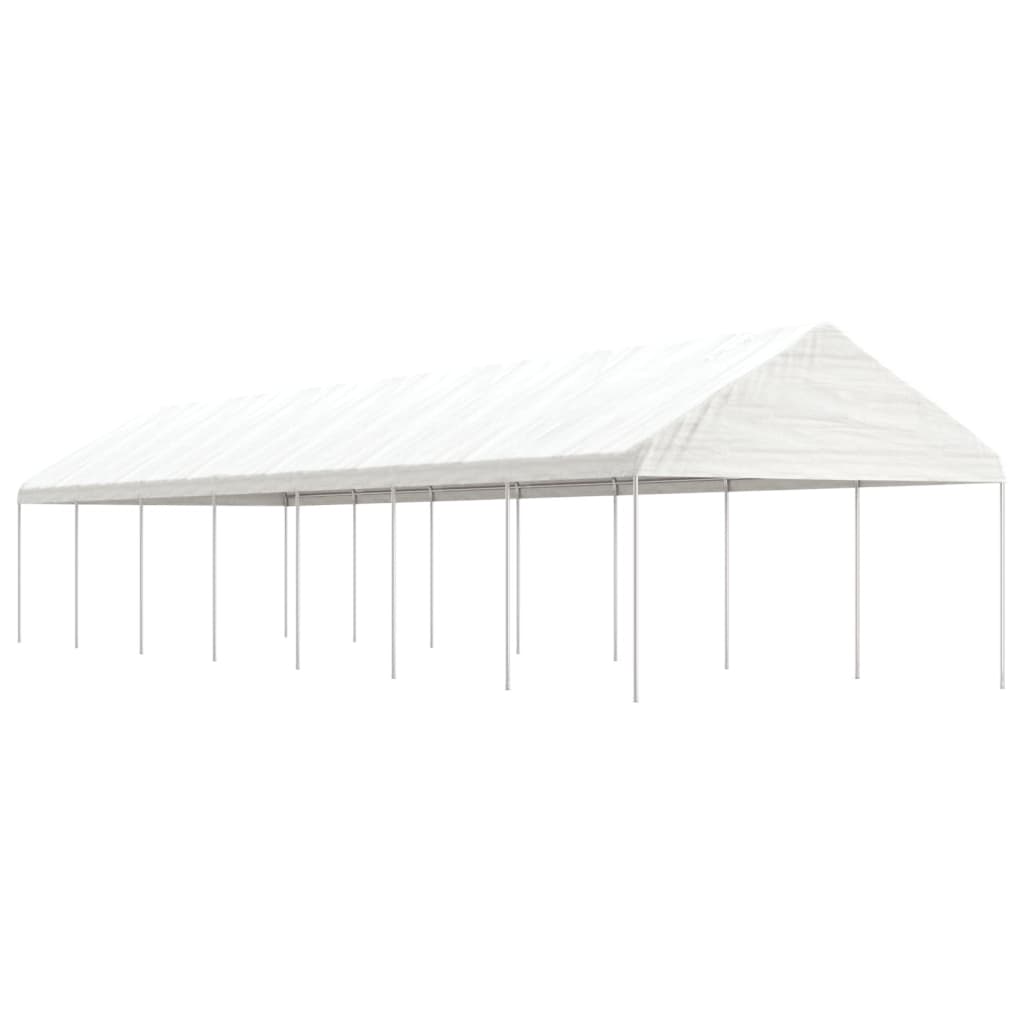 Paviljon s streho bel 15,61x4,08x3,22 m polietilen