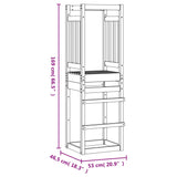 Igralni stolp 53x46,5x169 cm impregnirana borovina