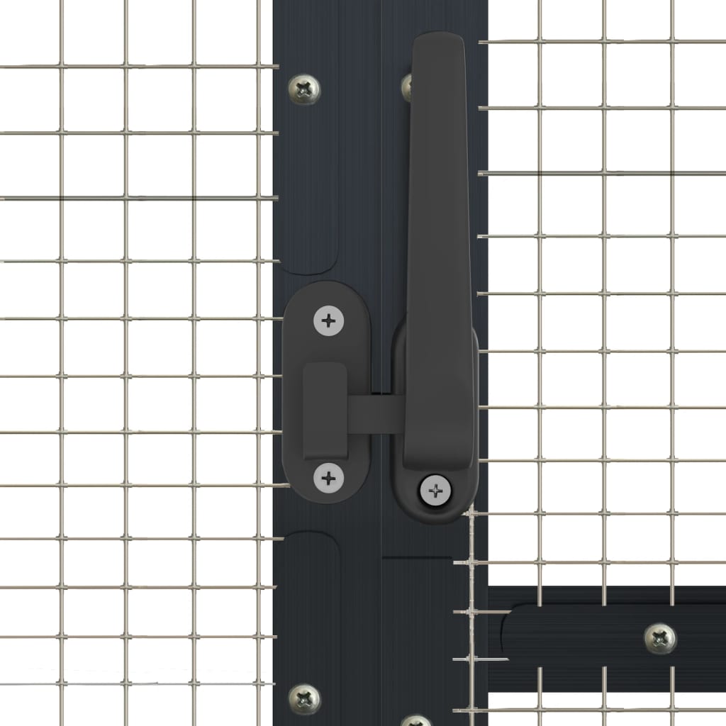 Ptičnica antracitna 1,79x2x1,85 m aluminij