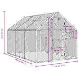 Ptičnica antracitna 1,79x3x1,85 m aluminij