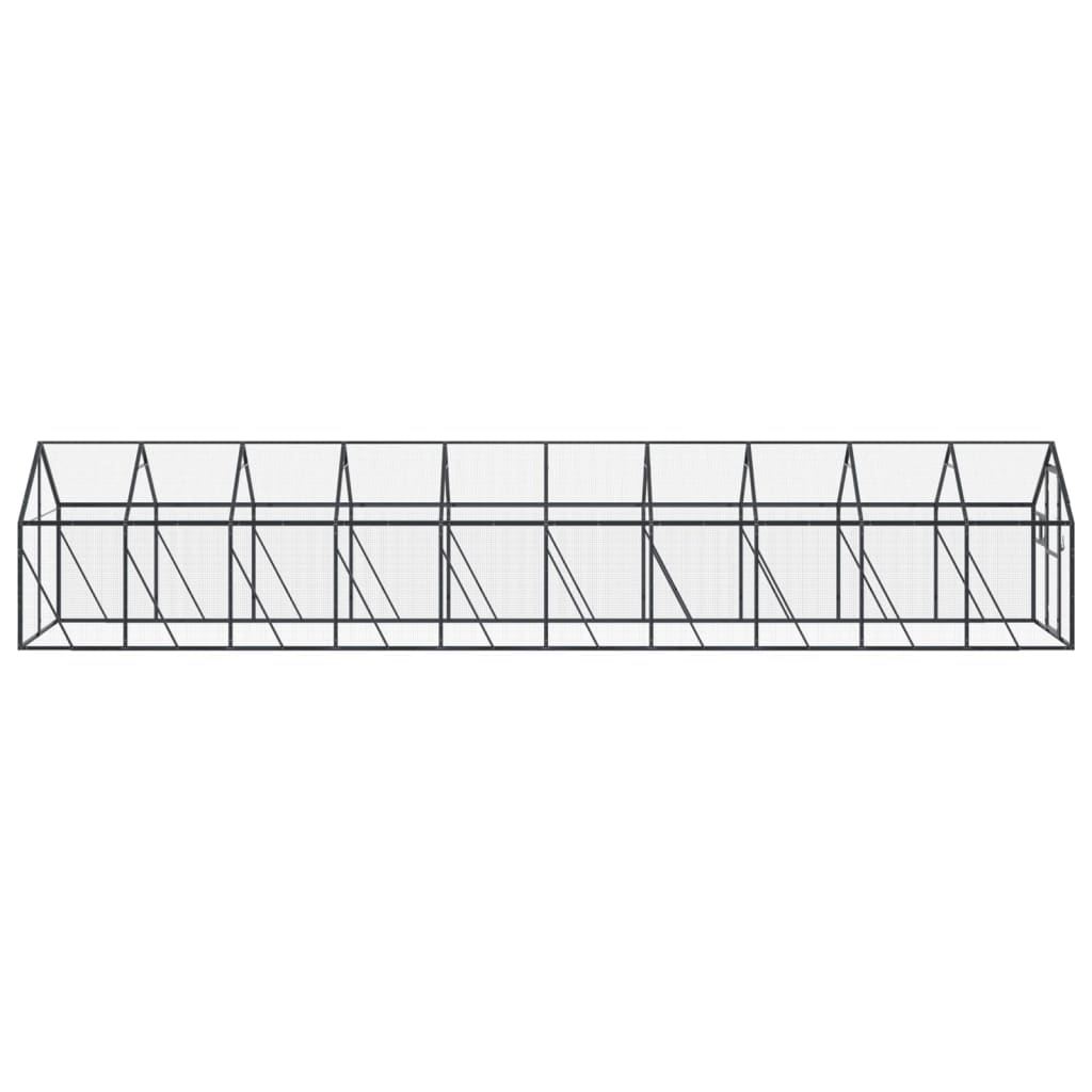 Ptičnica antracitna 1,79x10x1,85 m aluminij