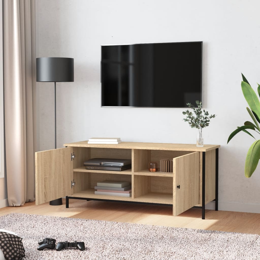 TV omarica z vrati sonoma hrast 102x35x45 cm inženirski les