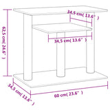 Mačji praskalnik s ploščadmi krem 62,5 cm