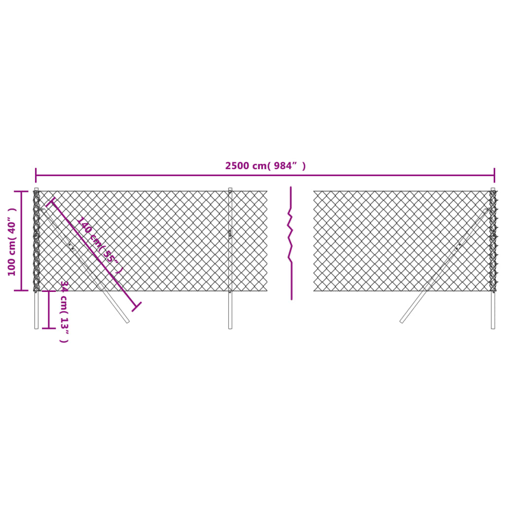 Mrežna ograja zelena 1x25 m