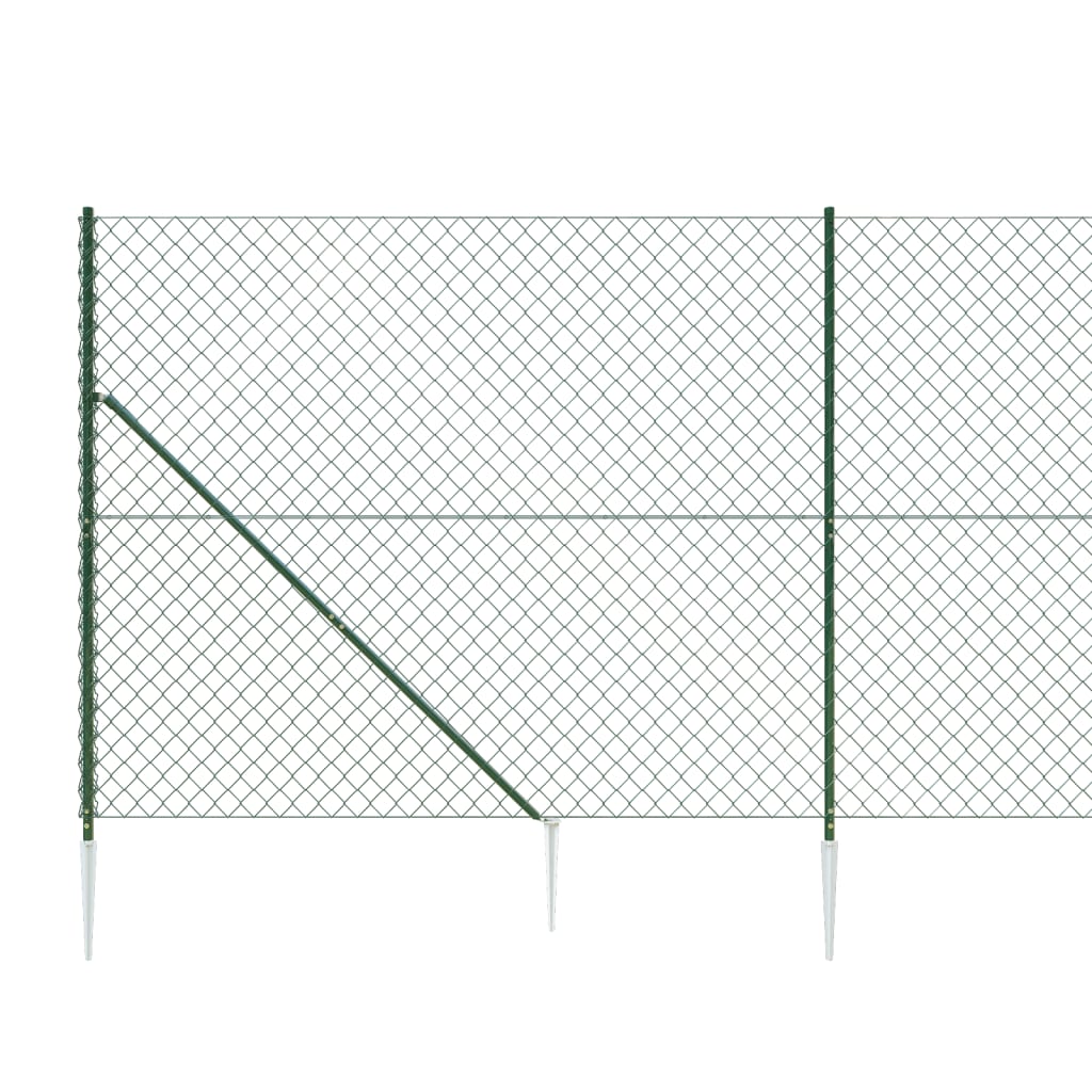 Žična ograja s konicami za postavitev zelena 2,2x10 m