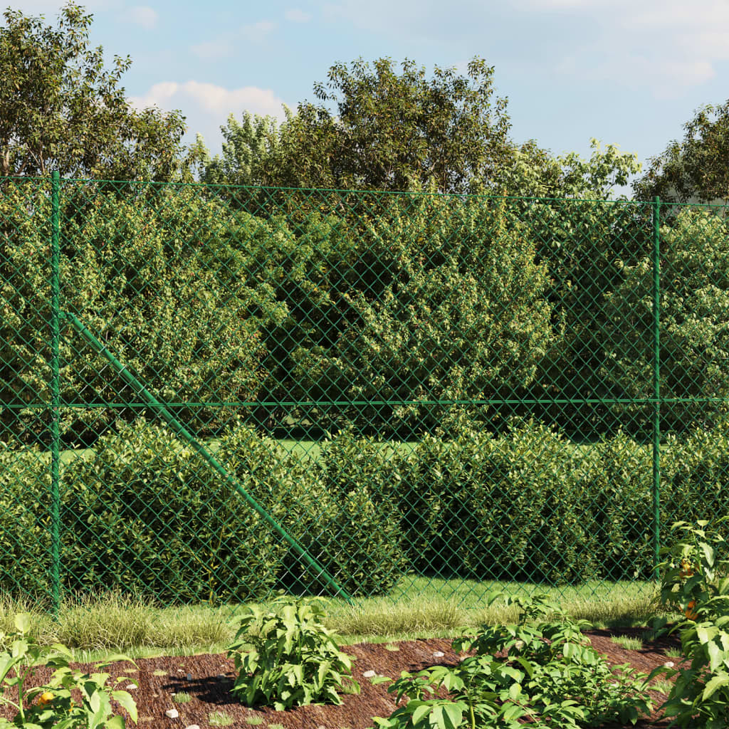 Mrežna ograja s prirobnico zelena 2,2x10 m