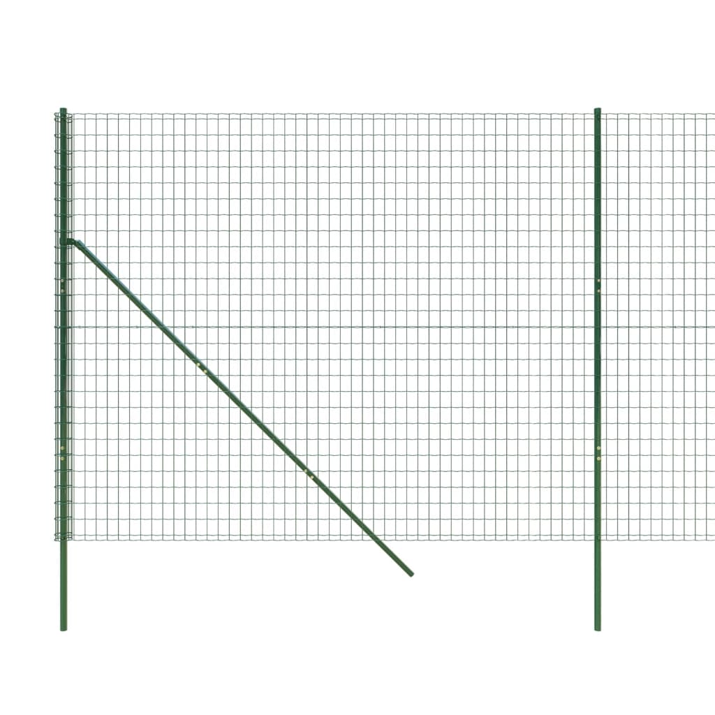 Ograja iz žične mreže zelena 1,6x10 m pocinkano jeklo