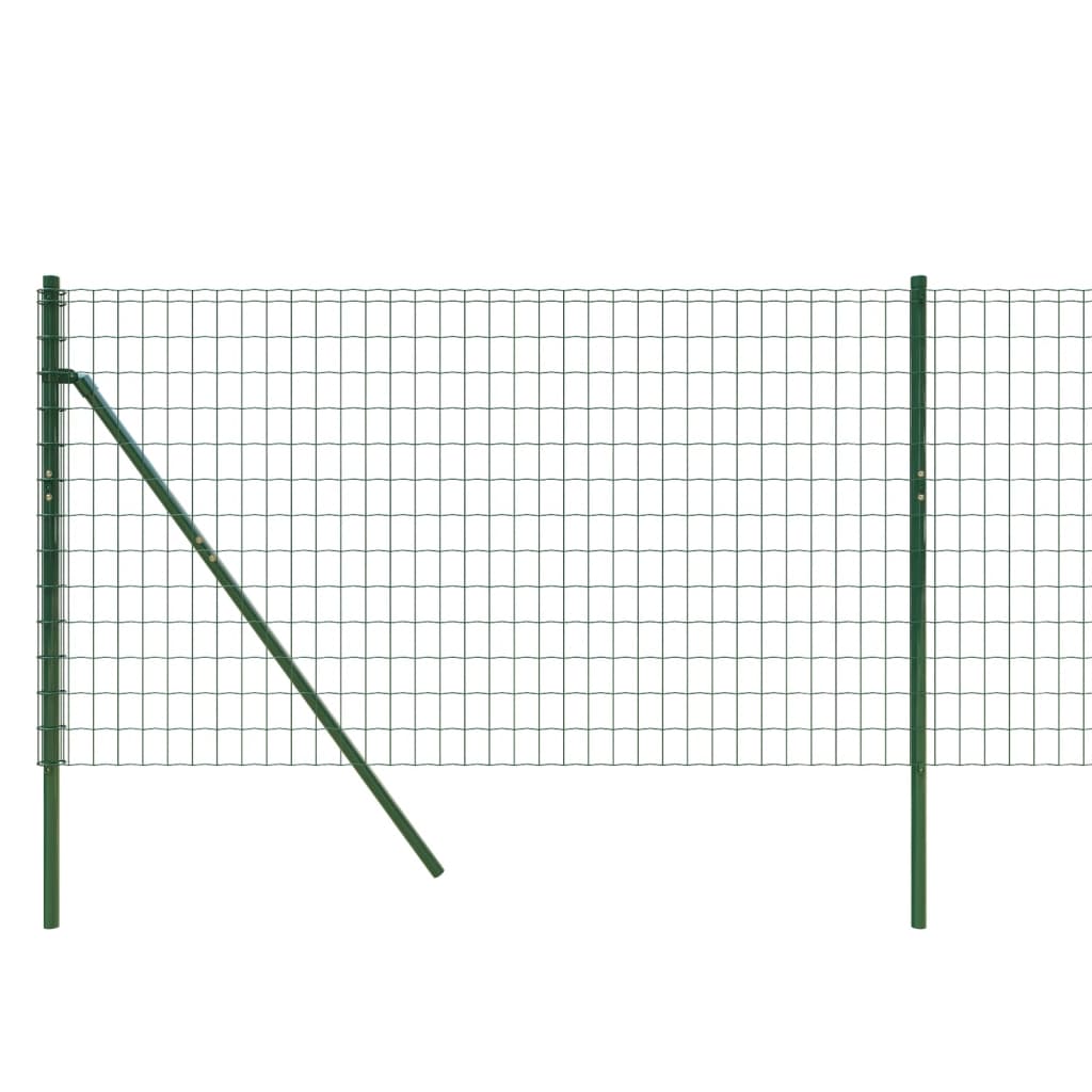 Ograja iz žične mreže zelena 0,8x25 m pocinkano jeklo