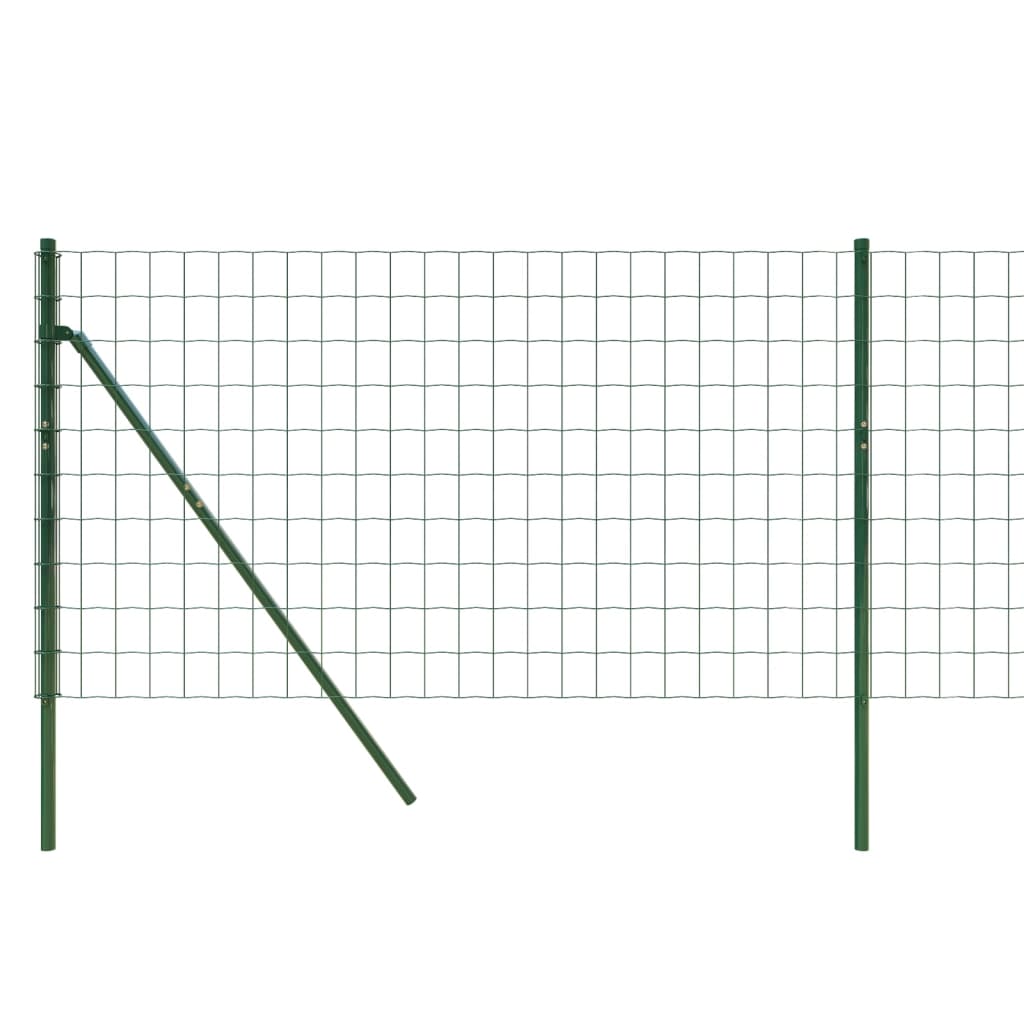 Ograja iz žične mreže zelena 0,8x25 m pocinkano jeklo