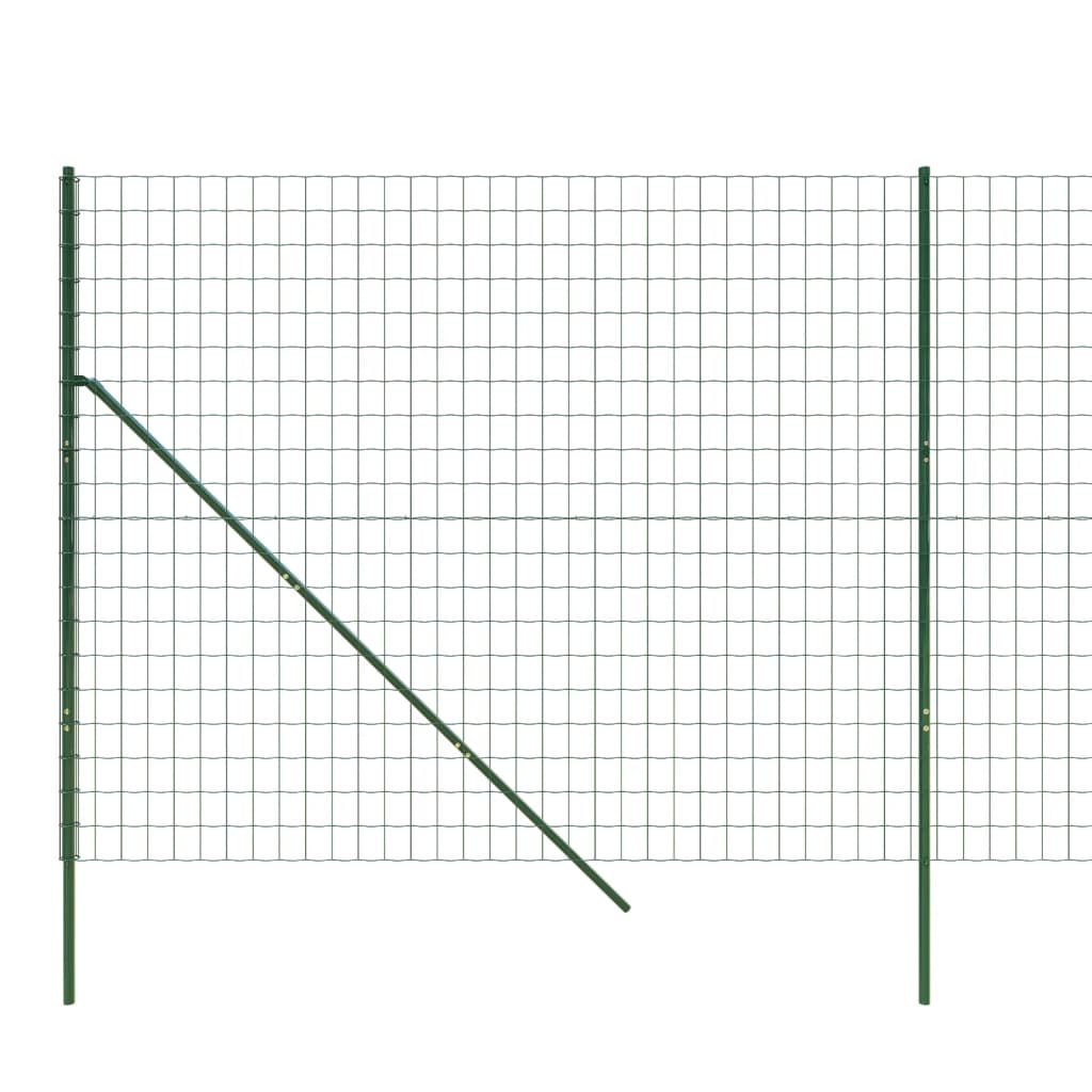 Ograja iz žične mreže zelena 1,8x25 m pocinkano jeklo