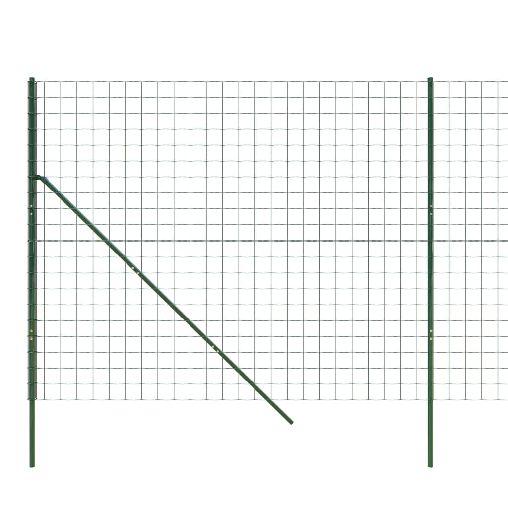 Ograja iz žične mreže zelena 1,8x10 m pocinkano jeklo