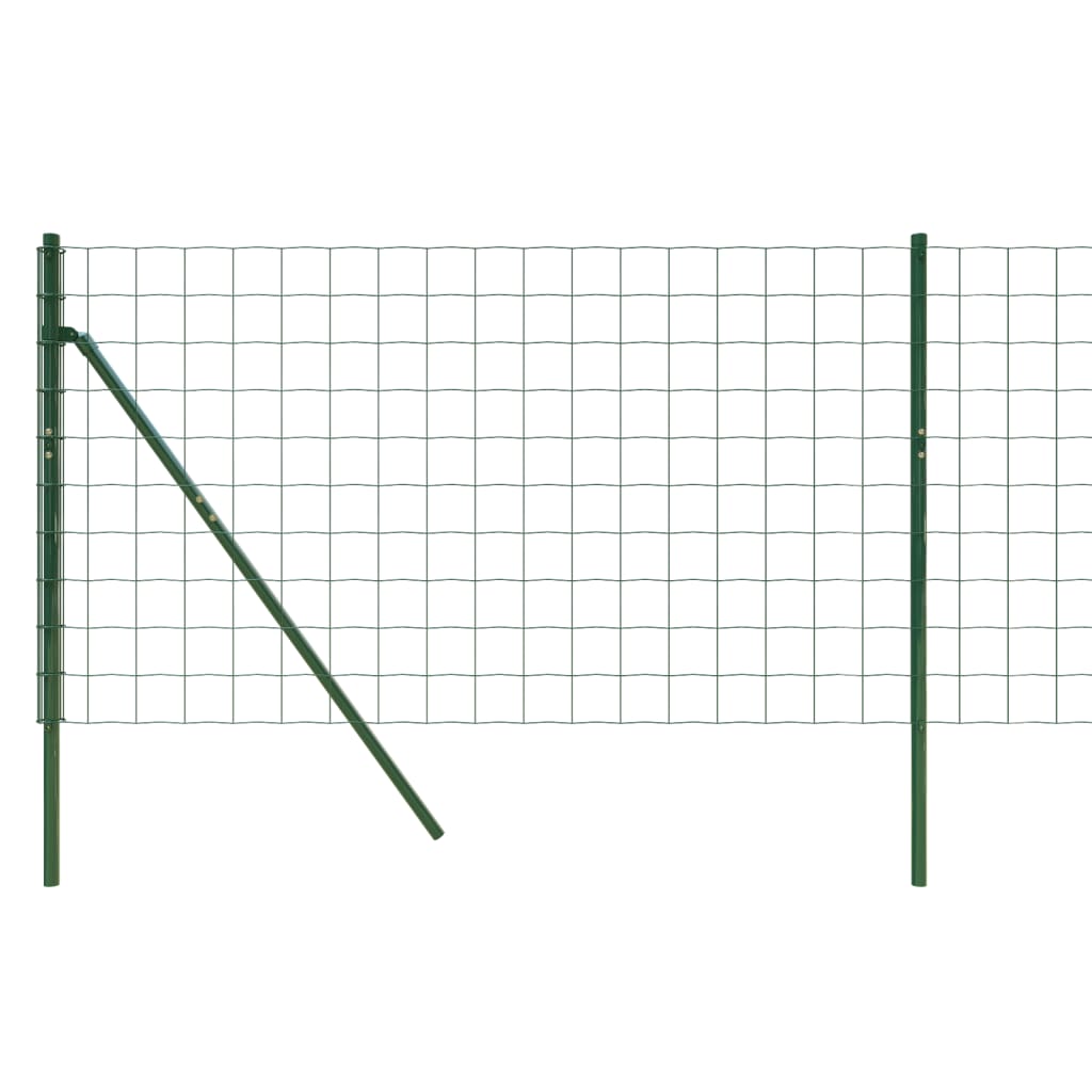 Ograja iz žične mreže zelena 1,1x25 m pocinkano jeklo