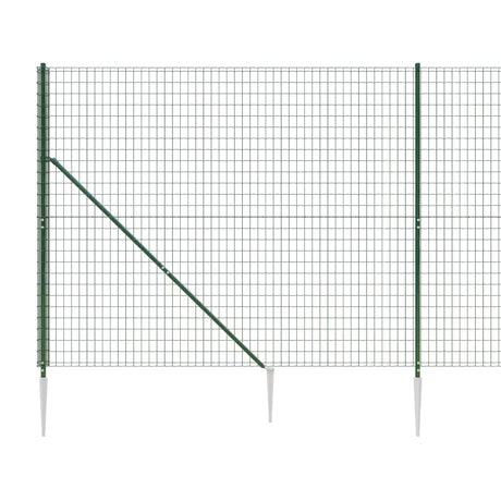 Mrežna ograja s konicami za postavitev zelena 1,4x25 m