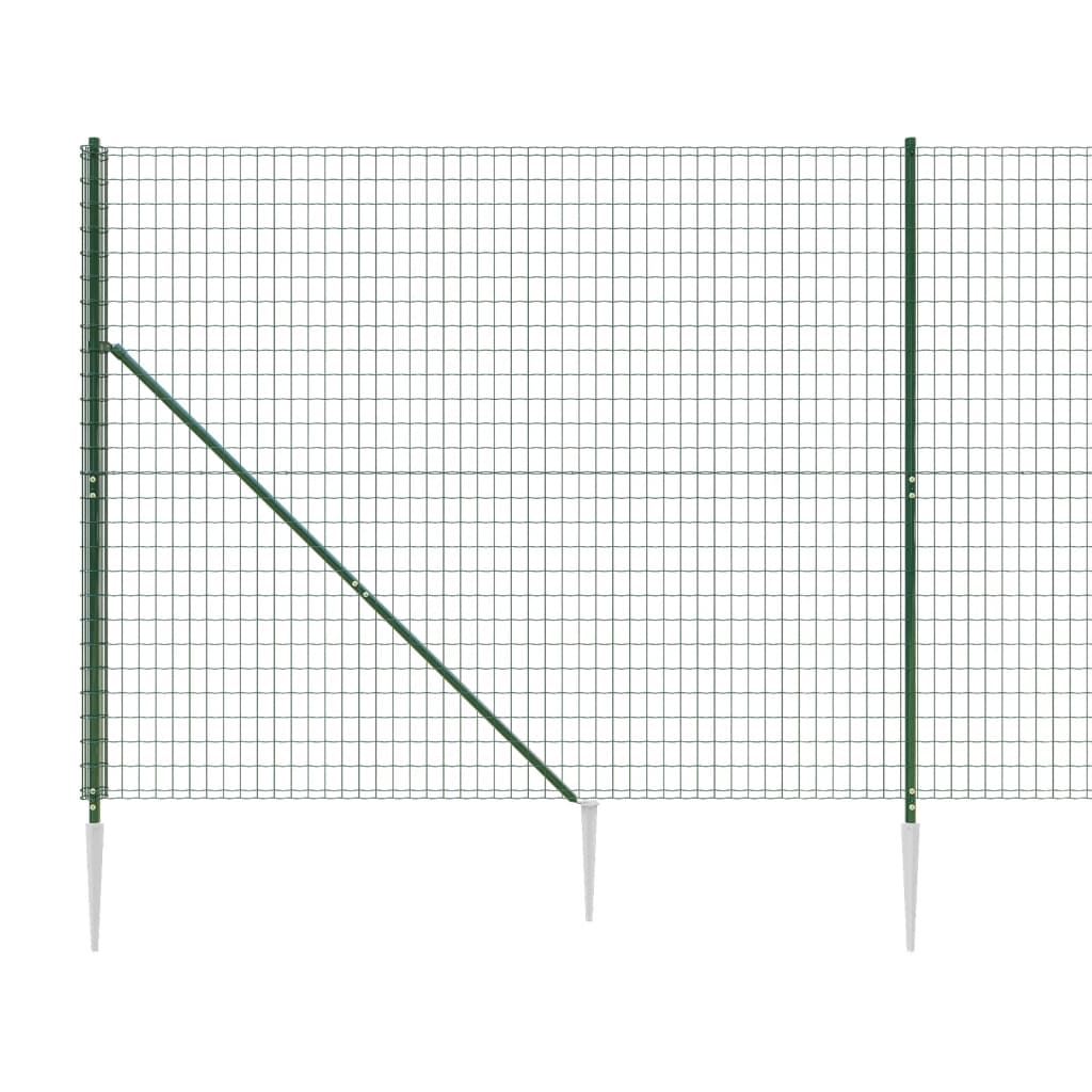 Mrežna ograja s konicami za postavitev zelena 1,6x25 m