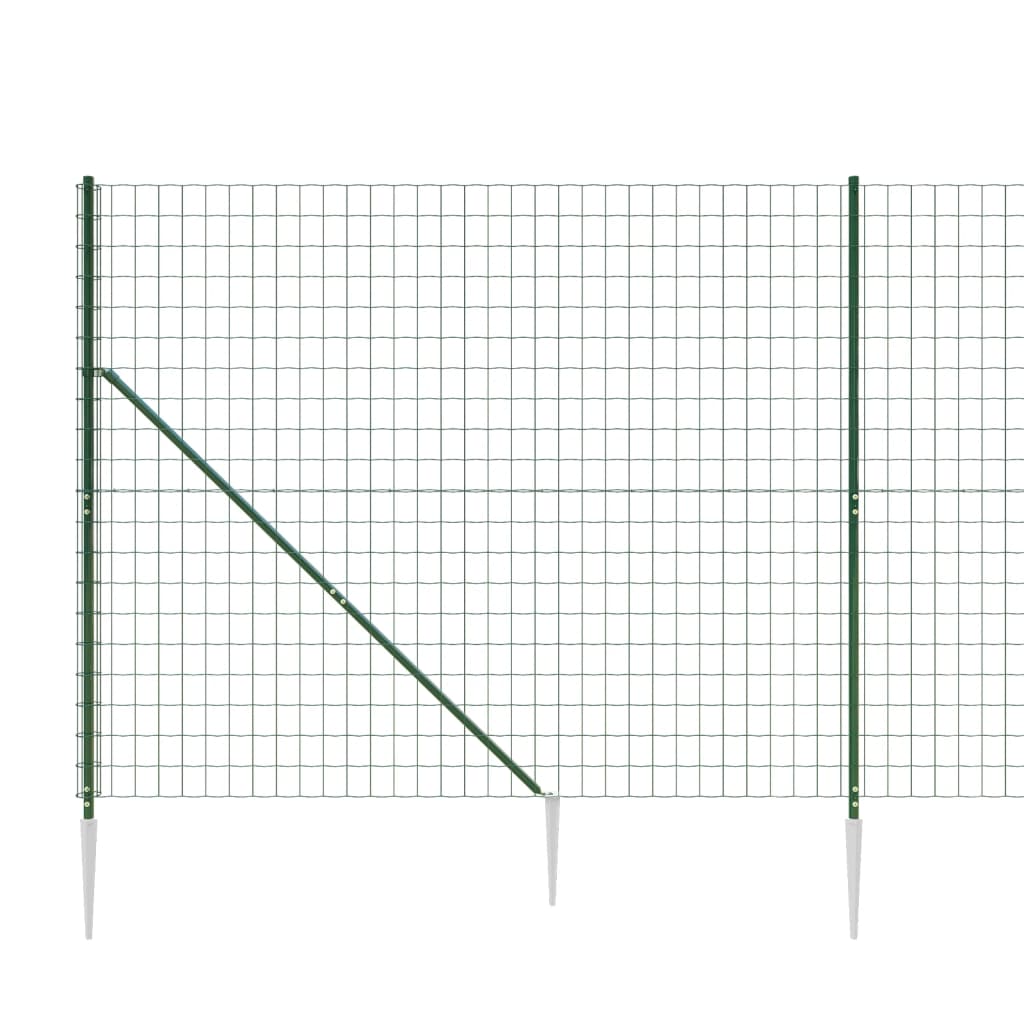 Mrežna ograja s konicami za postavitev zelena 1,6x10 m