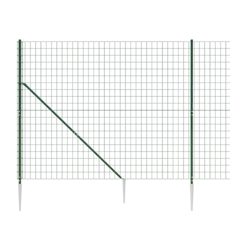 Mrežna ograja s konicami za postavitev zelena 1,6x10 m