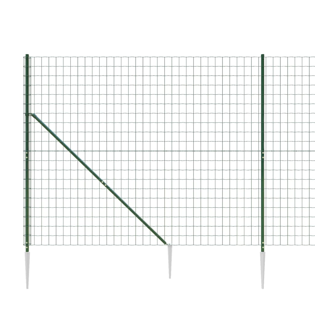 Mrežna ograja s konicami za postavitev zelena 2,2x25 m