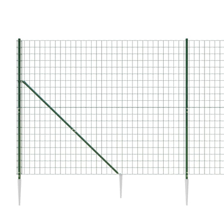 Mrežna ograja s konicami za postavitev zelena 2,2x25 m