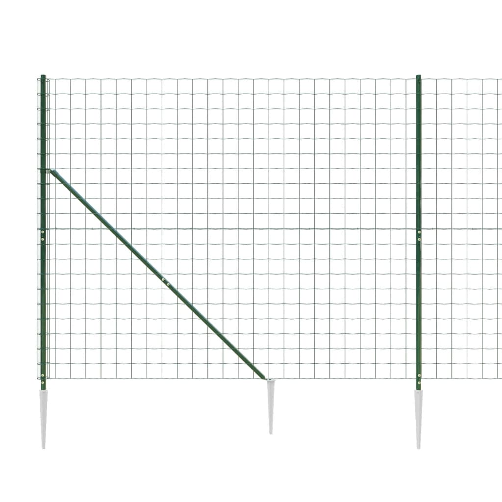 Mrežna ograja s konicami za postavitev zelena 1,6x10 m