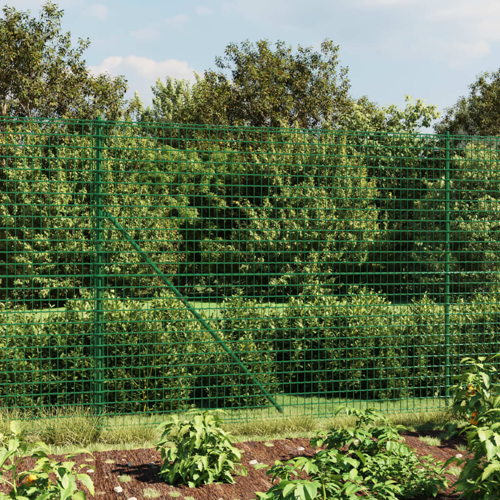 Žična ograja s prirobnico zelena 2,2x25 m