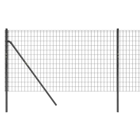 Ograja iz žične mreže antracitna 0,8x10 m pocinkano jeklo