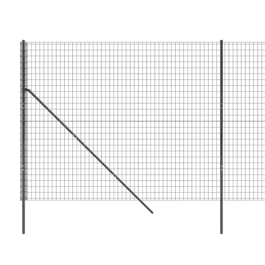 Ograja iz žične mreže antracitna 1,8x10 m pocinkano jeklo