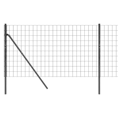 Ograja iz žične mreže antracitna 0,8x10 m pocinkano jeklo